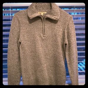 Gray quarter zip sweater